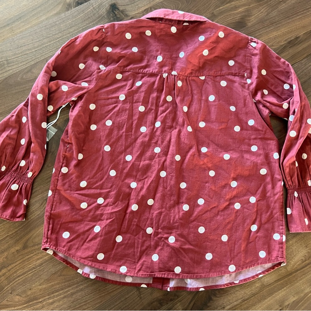 Lauren Conrad Women's Polka Dot Blouse, NWT, Size Medium - Picture 2 of 4
